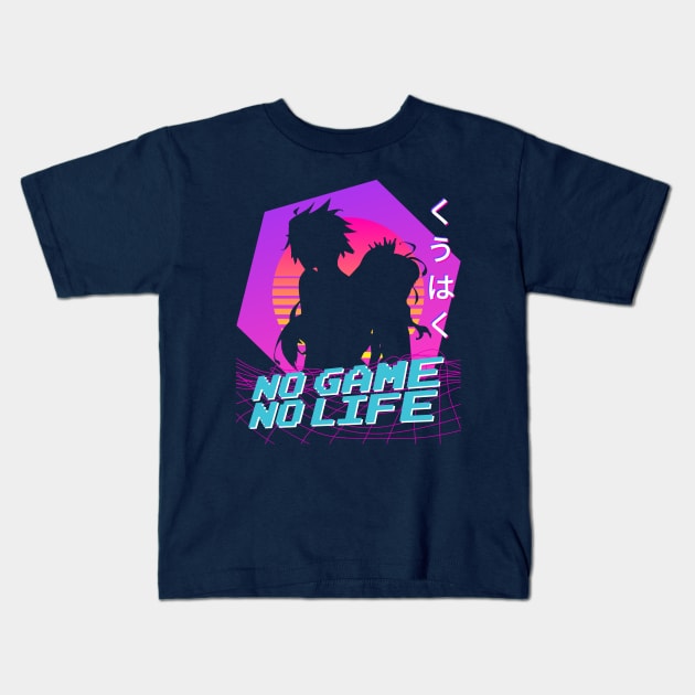 No Game No Life - Vaporwave Kids T-Shirt by The Artz